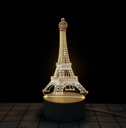 3D Table Night Lamp | Deer Lamp| Teddy bear Lamp | Eiffel Tower Lamp