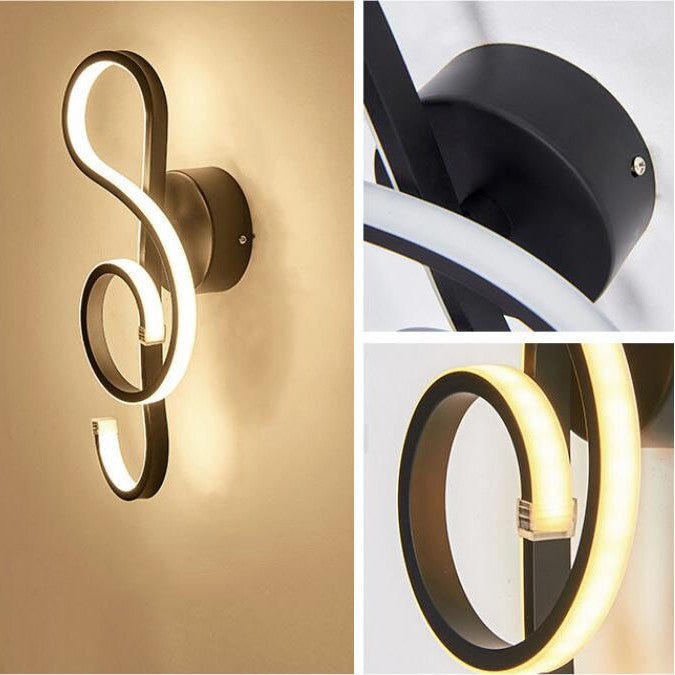 Treble Clef Wall Lamp