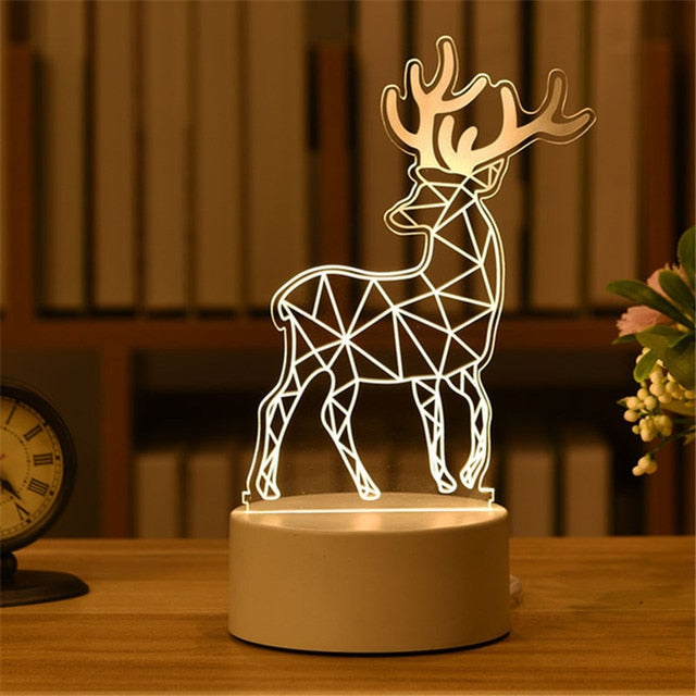 3D Table Night Lamp | Deer Lamp| Teddy bear Lamp | Eiffel Tower Lamp