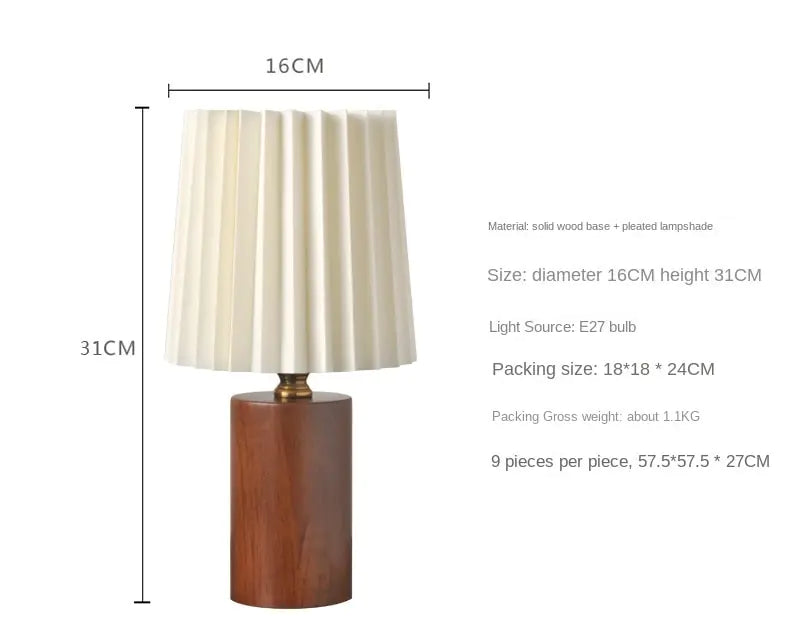 Pleated Medieval Table Lamp