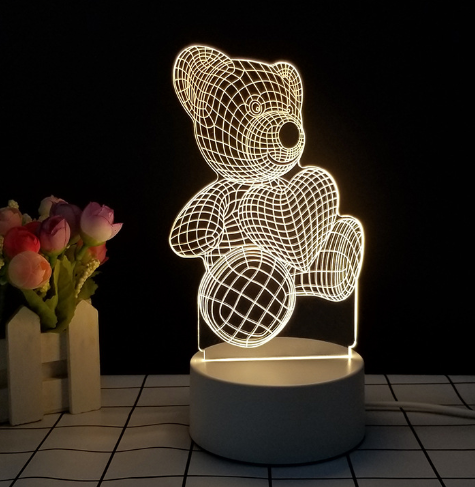 3D Table Night Lamp | Deer Lamp| Teddy bear Lamp | Eiffel Tower Lamp